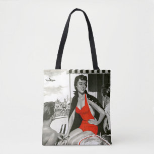 Tote Bag Femme d'un rouge ardent