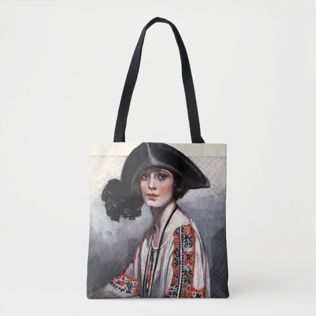 Tote Bag Femme en blouse brodée (Devant)