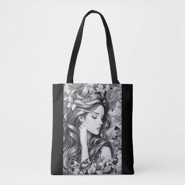 Tote Bag Femme endormie (Devant)