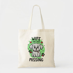 Tote Bag Femme et chien manquants
