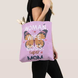 Tote Bag Femme, femme, patron, super maman