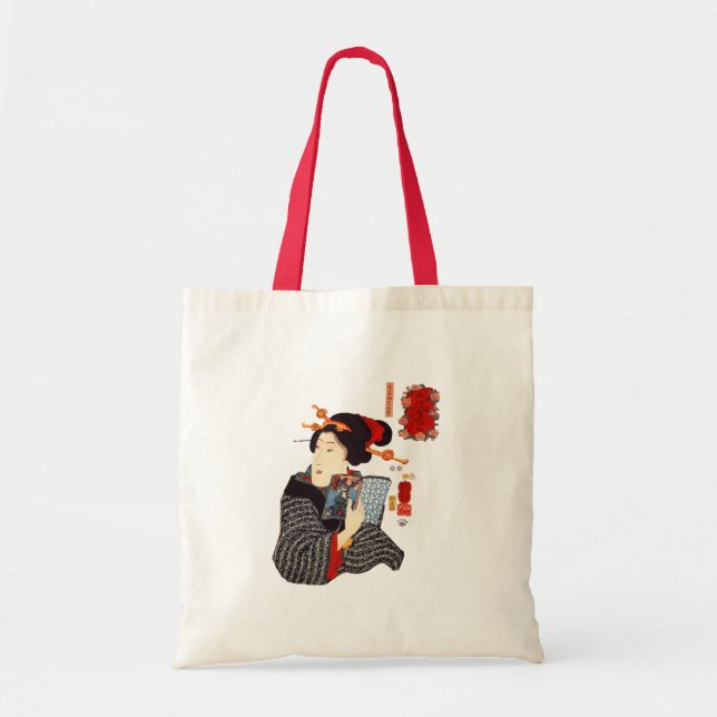 Tote Bag Femme japonaise 2 de lecture (Devant)