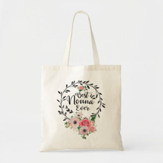 Tote Bag Femme Meilleure Nonna jamais décoration florale gr