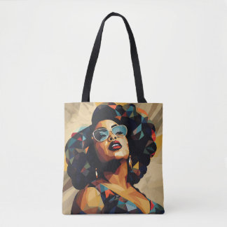 Tote Bag Femme noire : Artistérie cubiste