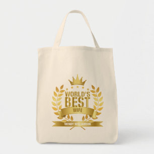 Tote Bag Femme Parfaite du Monde Or