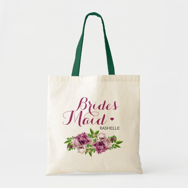 Tote Bag Femme rose Florale (Devant)