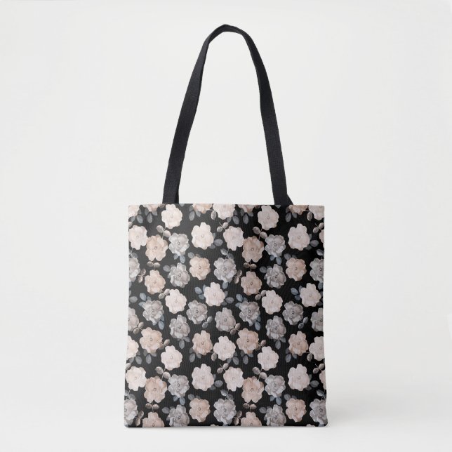 Tote Bag Femme Rose vintage Épaule (Devant)