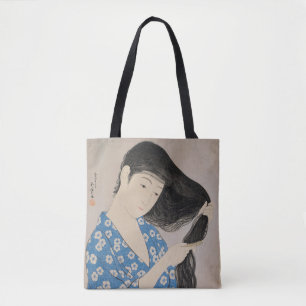 Tote Bag Femme se coiffant par Hashiguchi Goyo 