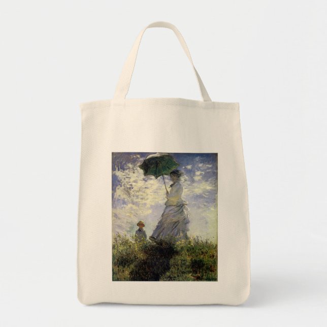 Tote Bag Femmes avec parasol ~ Madame Monet avec son fils (Devant)
