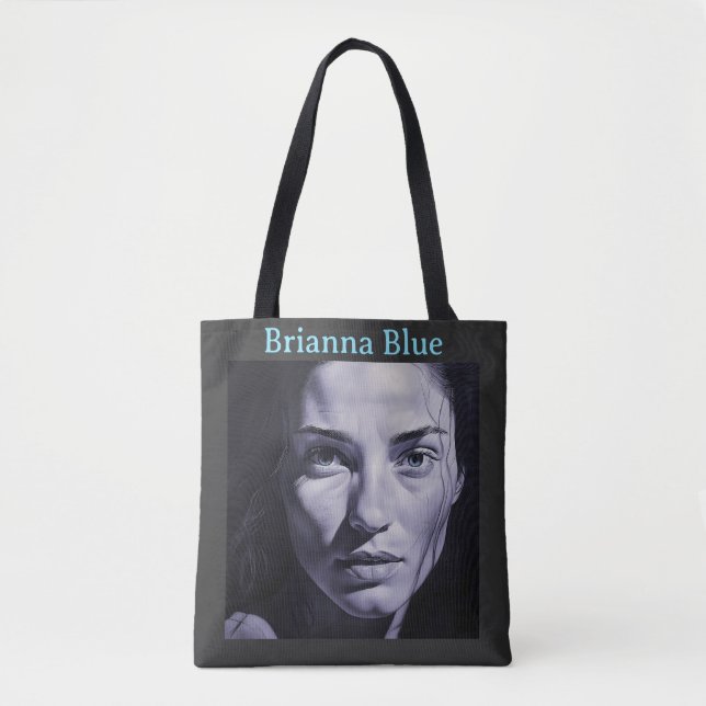 Tote Bag Femmes "Bleues Brianna" Au Charbon (Devant)