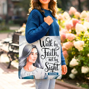 Tote Bag Femmes chrétiennes personnalisées Marche par la fo