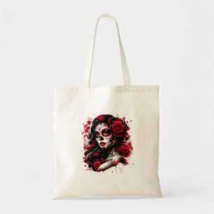 Tote Bag Femmes Crâne de Sucre De Los Muertos La Catrina Jo