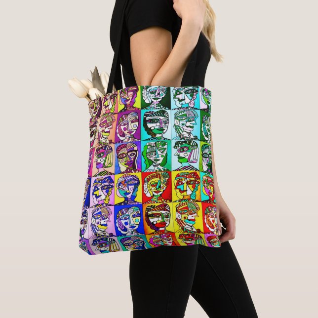 Tote Bag Femmes de cubiste d'art de bruit (De près)