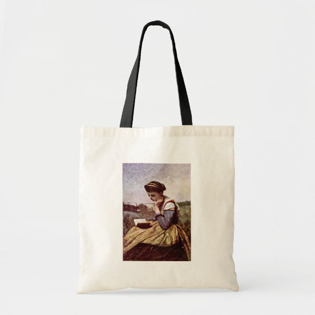 Tote Bag Femmes de lecture par Corot Jean-Baptiste-Camille (Devant)