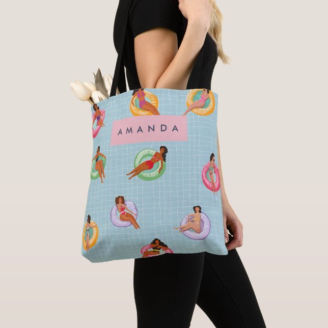 Tote Bag Femmes d'été personnalisées se relaxer sur les cha (De près)
