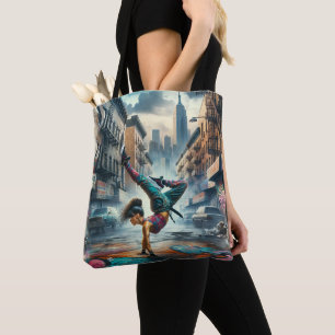 Tote Bag Femmes en action de Breakdancer Silhouette de New