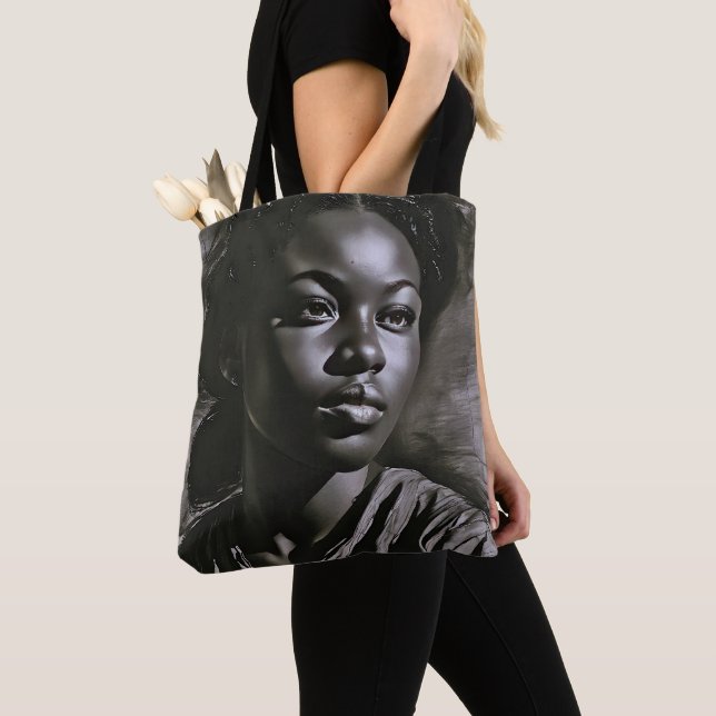 Tote Bag Femmes "Jasmin" Au Charbon (De près)