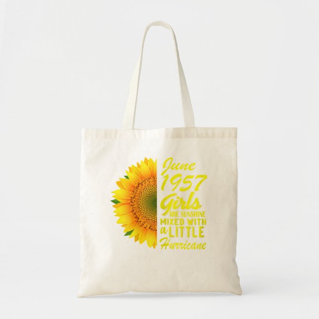Tote Bag Femmes Juin Filles 1957 tournesol 65e anniversaire (Devant)