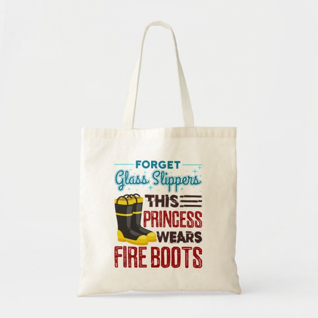 Tote Bag Femmes Pompiers Cette Princesse Porte Des Bottes D (Devant)