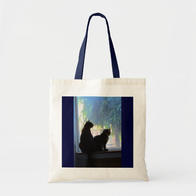 Tote Bag Fenêtre regardant Kitties (Devant)