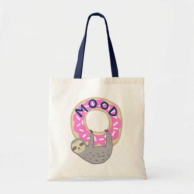 Tote Bag Fente branchée et beigne glacée (Devant)