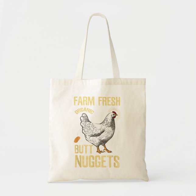 Tote Bag Ferme Beurre Bio Frais Nuggets Poulet Nug (Devant)