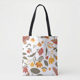 Tote Bag Ferme d'art populaire moderne Automne automne fleu