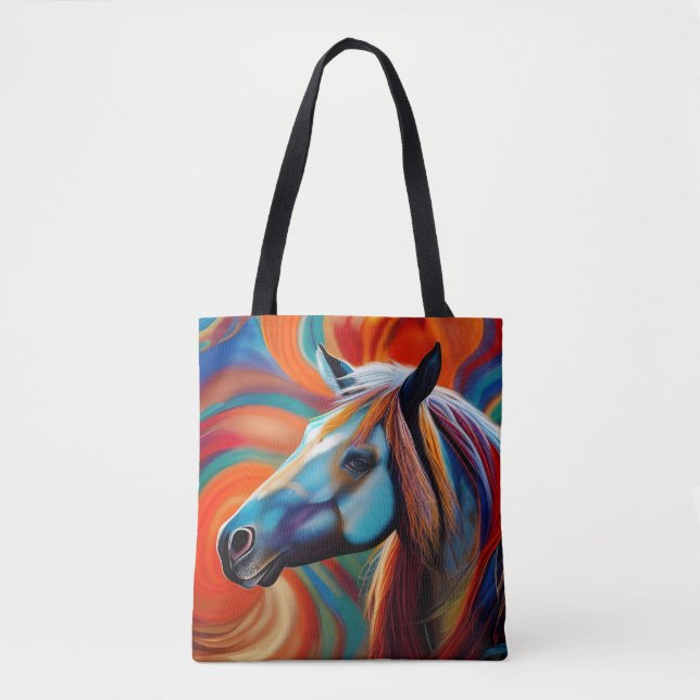 Tote Bag Fermer la tête du cheval (Devant)