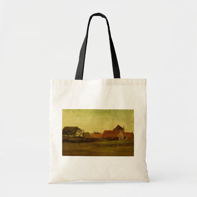 Tote Bag Fermes à Loosduinen La Haye par Vincent van Gogh (Devant)