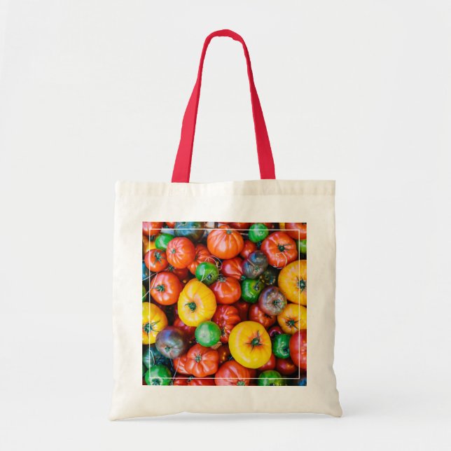 Tote Bag Fermes | Récolte colorée de tomates (Devant)