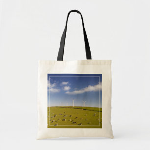Tote Bag Fermes Vaches près de la ferme de moulin à vent