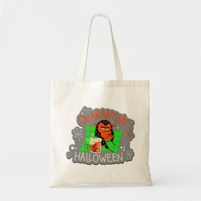 Tote Bag fermeture de la vidéo monstre de quarantaine hallo (Devant)