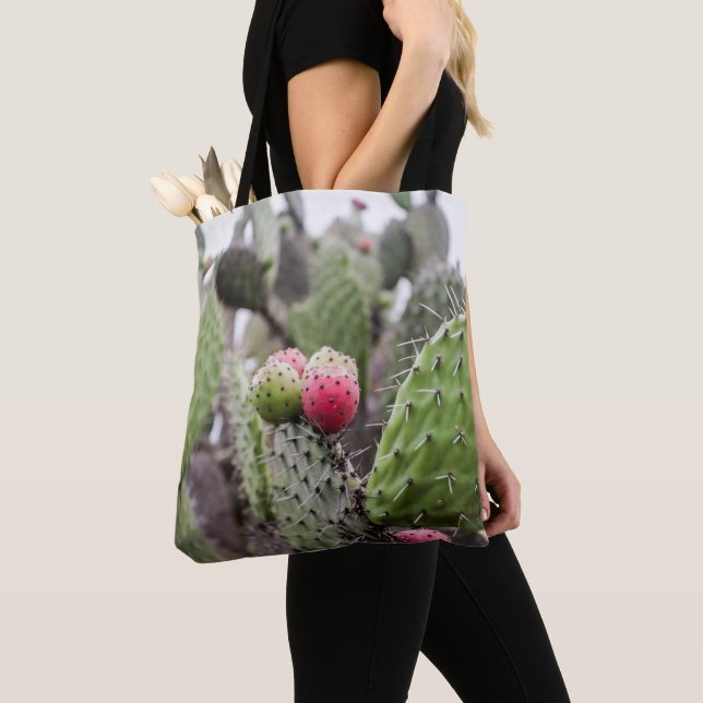 Tote Bag Fermeture Des Cactus De Pires (De près)