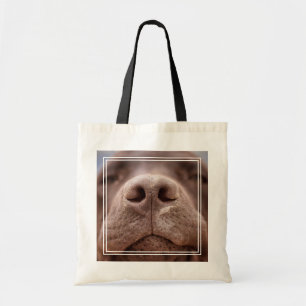 Tote Bag Fermeture du nez du Labrador au chocolat