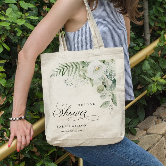 Tote Bag Fern Eucalyptus Fête des mariées de feuillage (Créateur téléchargé)