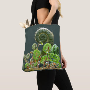 Tote Bag Ferns - spiralling magic