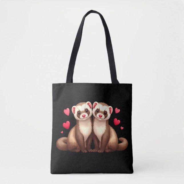 Tote Bag Ferret Love (Devant)