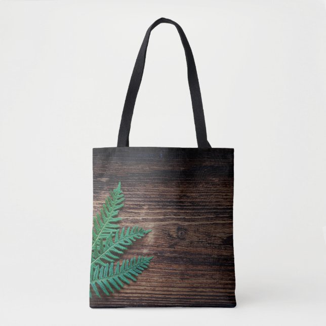 Tote Bag Ferry plante bois petit grunge de fougère (Devant)