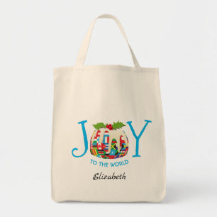 Tote Bag Festif JOY TO THE WORLD Flags Personnalisé
