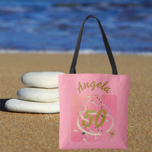 Tote Bag Festif Peachy Cinquante Anniversaire Commémoration