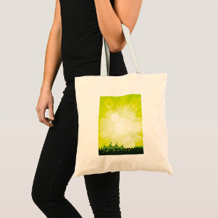 Tote Bag Festival de musique verte silhouette concert foule