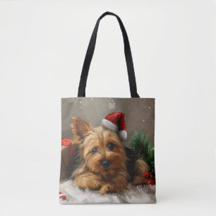 Tote Bag Festival de Noël du chien Terrier australien