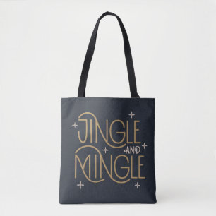 Tote Bag Festive Jingle et Mingle Holiday Design