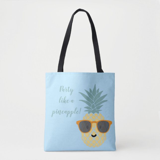 Tote Bag Fête comme un ananas, été (Devant)