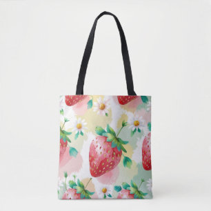 Tote Bag Fête d'anniversaire aux fraises mignonnes