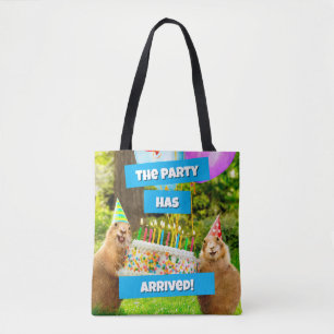 Tote Bag Fête d'anniversaire de chien de prairie