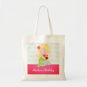 Tote Bag Fête d'anniversaire mignonne moderne de rose de