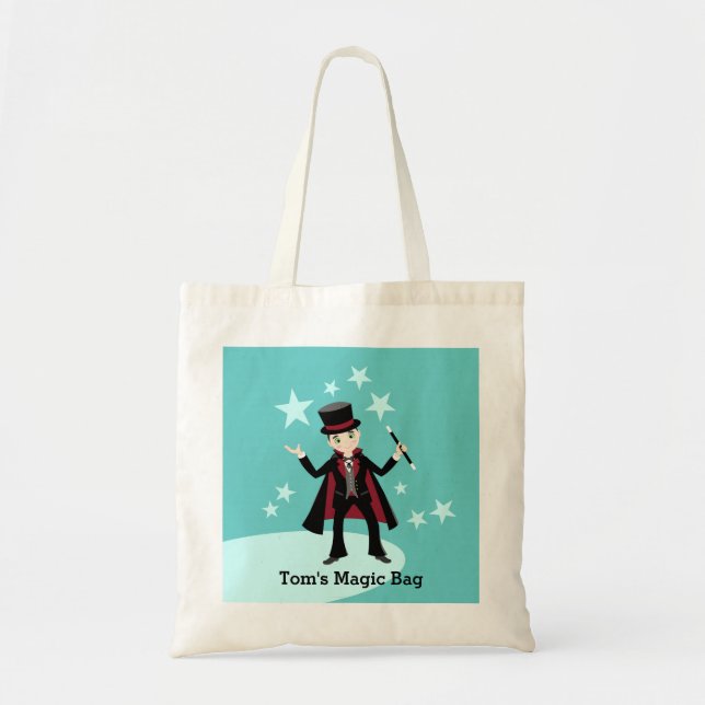 Tote Bag Fête d'anniversaire pour enfant magicien (Devant)