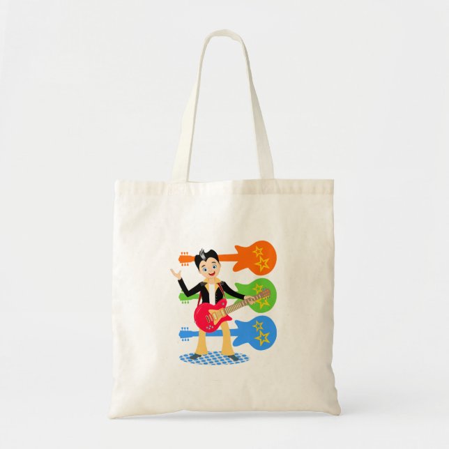 Tote Bag Fête d'anniversaire Rock Star Boy (Devant)