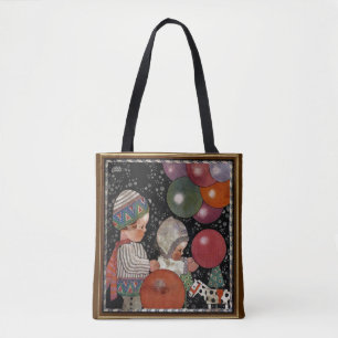 Tote Bag Fête d'anniversaire vintage pour enfants, ballons